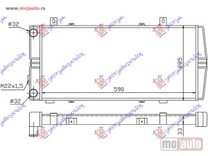 NOVI: delovi  HLADNJAK MOTORA 1.6 (59x28) Vw caddy pick-up 96-04 -nedostupno