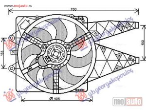 NOVI: delovi  VENTILATOR KOMPLET (1.4cc DIZEL) Fiat bravo 07-14 -dostupno