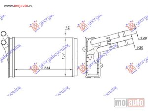 NOVI: delovi  GREJAC KABINE (235x155) Audi a4 94-00 -dostupno