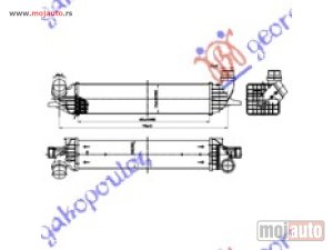 NOVI: delovi  HLADNJAK INTERKULERA 2.0i16V - 2.0DCi (648x114x106) Renault laguna 07-15 -dostupno