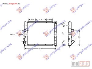 Glavna slika -  HLADNJAK MOTORA DIZEL (478x439x42) Renault kangoo 98-03 -nedostupno - MojAuto