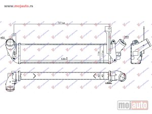 NOVI: delovi  HLADNJAK INTERKULERA 1.5 DCI (K9K718) (657x93x85) Renault kangoo 03-08 -dostupno