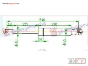 NOVI: delovi  AMORTIZER GEPEK VRATA (543L-460N) Mercedes b class (w245) 06-08 -dostupno