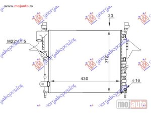 NOVI: delovi  HLADNJAK MOTORA 1.2i (MAN/AUTO) (-AC) (430x377x22) Renault twingo 92-98 -dostupno