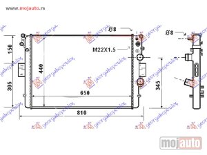 NOVI: delovi  HLADNJAK MOTORA 2.8D-TDi (-AC) (65x44x32) Iveco daily 00-07 -dostupno
