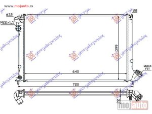 NOVI: delovi  HLADNJAK MOTORA 1.6i 8V 1.8i 8/16V (MAN) (+AC) (64x40) Peugeot 406 sdn 96-05 -dostupno