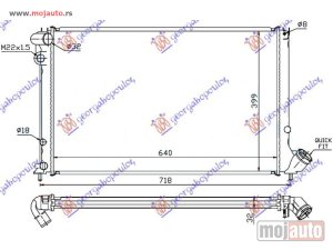 NOVI: delovi  HLADNJAK MOTORA 1.8 8V/16V 2.0i 16V (AUTO) (+AC) (64x40) Peugeot 406 sdn 96-05 -dostupno