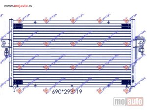 NOVI: delovi  HLADNJAK KLIME ZA SVE MODELE (645x27) (07/12mm) Nissan almera (n15) l/b 96-98 -dostupno