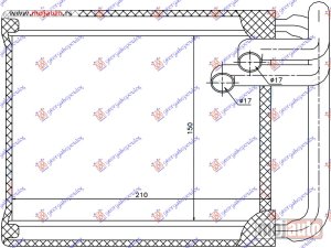 Glavna slika - GREJAC KABINE (150x210x27) Hyundai i30 07-12 -dostupno - MojAuto