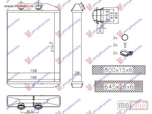 NOVI: delovi  GREJAC KABINE (210x158x26) Renault kangoo 08-13 -dostupno