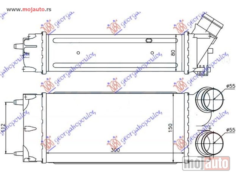 Glavna slika -  HLADNJAK INTERKULERA 1.6-16V VTI THP (300x150x80) Citroen c4 picasso 07-14 -dostupno - MojAuto