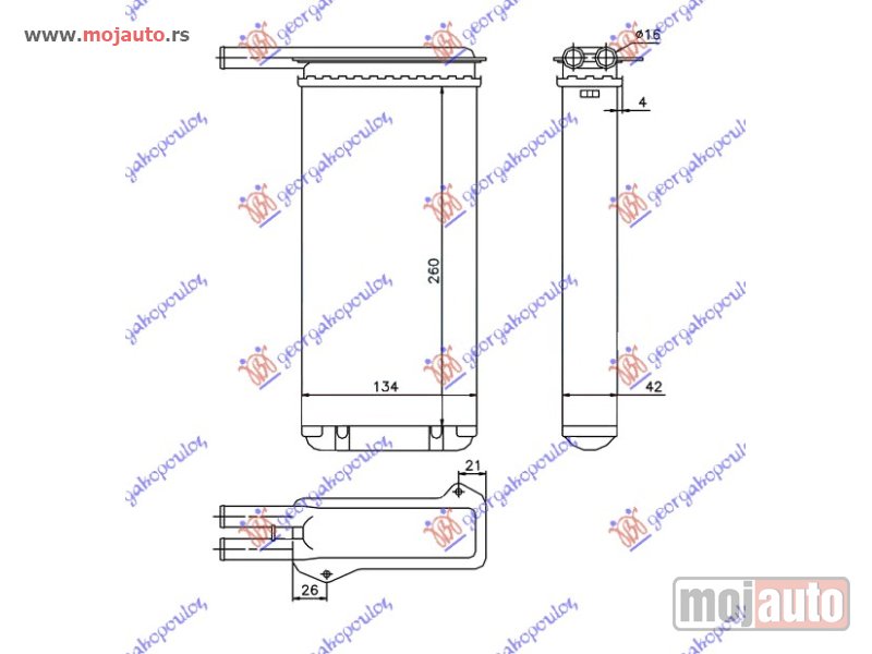 Glavna slika -  GREJAC KABINE (265x134) Ford escort 90-92 -dostupno - MojAuto