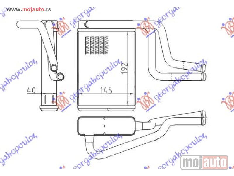 Glavna slika -  GREJAC KABINE (196x146) Ford mondeo 00-07 -dostupno - MojAuto