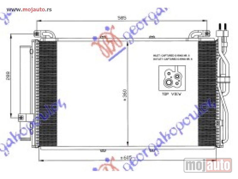 Glavna slika -  HLADNJAK KLIME 1.5 CRDi (610x360) Hyundai matrix 01-08 -dostupno - MojAuto
