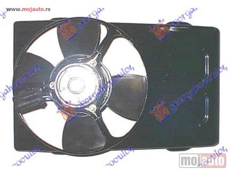Glavna slika -  VENTILATOR HLADNJAKA KOMPLET (1.6 BENZIN) (-AC) Skoda felicia 94-98 -dostupno - MojAuto