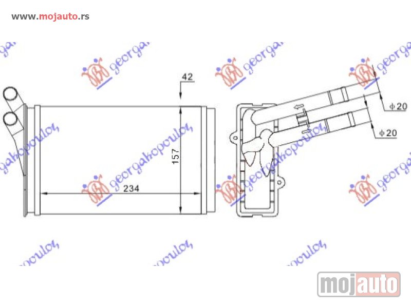 Glavna slika -  GREJAC KABINE (235x155) Audi a4 94-00 -dostupno - MojAuto