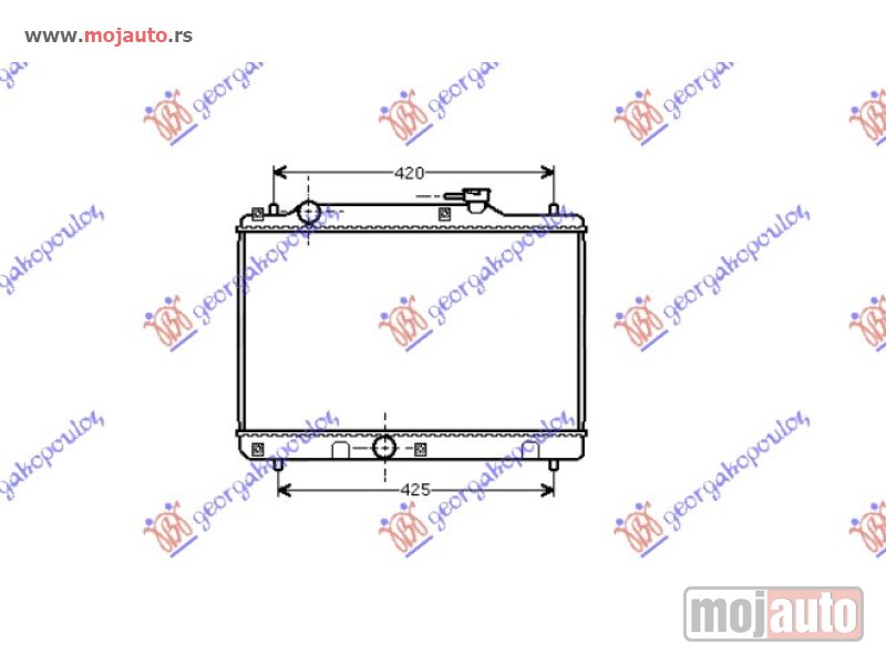 Glavna slika -  HLADNJAK MOTORA 1.3/1.6CC (+/-AC) 16V (35x52.5) Suzuki baleno h/b 94-98 -dostupno - MojAuto