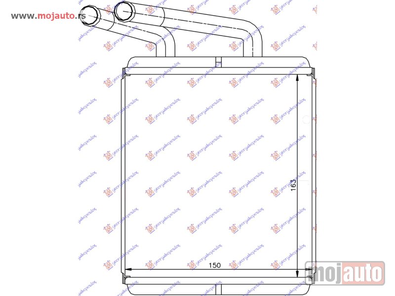 Glavna slika -  GREJAC KABINE (163x150x42) Hyundai h100 van 93-03 -dostupno - MojAuto