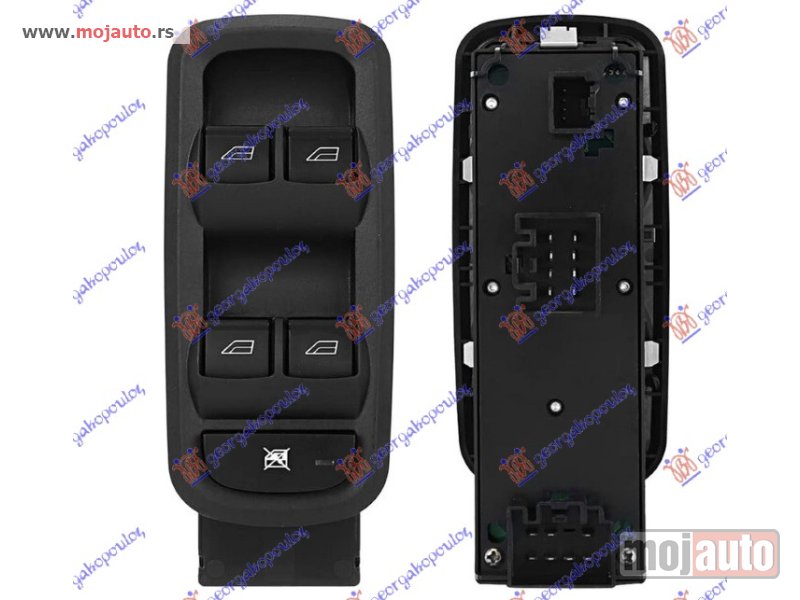Glavna slika -  PREKIDAC U PREDNJIM VRATIMA (4 TASTERA) (19 PIN) Levo Ford fiesta 08-13 -dostupno - MojAuto