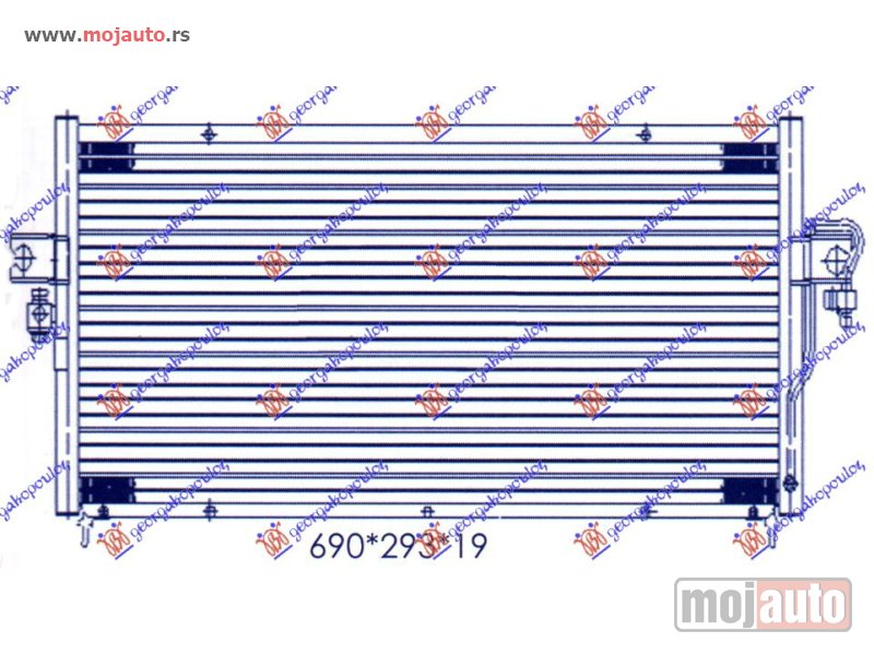 Glavna slika -  HLADNJAK KLIME ZA SVE MODELE (645x27) (07/12mm) Nissan almera (n15) l/b 96-98 -dostupno - MojAuto