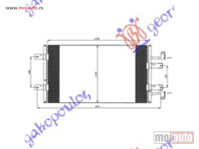 Glavna slika -  HLADNJAK KLIME 2.5 CDTi (690x390) Opel vivaro 06-14 -dostupno - MojAuto