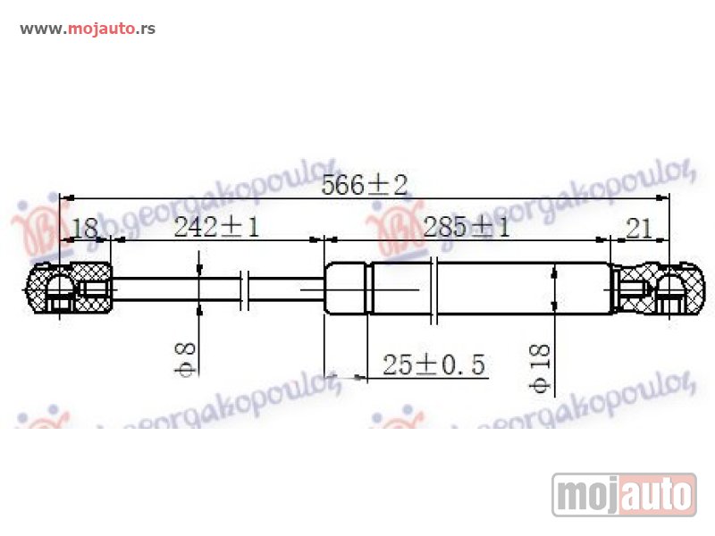 Glavna slika -  AMORTIZER GEPEK VRATA KARAVAN (625L-360N) Peugeot 306 96-99 -dostupno - MojAuto