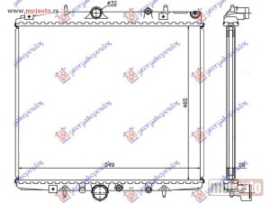 NOVI: delovi  HLADNJAK MOTORA 2.0i 16V-2.0/2.2 JTD (46.5x56.3) Fiat ulysse 02-11 -dostupno