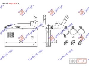 NOVI: delovi  GREJAC KABINE (+AC) (131x260) (SA AUTOMATSKOM KLIMOM) Bmw x5 (e70) 07-10 -dostupno