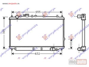 NOVI: delovi  HLADNJAK MOTORA BENZIN (34.5x70) Kia shuma 96-01 -dostupno