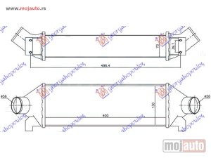 Glavna slika - HLADNJAK INTERKULERA 2.4 TD (40x12.7x7.6) Ford transit 00-06 -dostupno - MojAuto