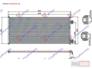 NOVI: delovi  HLADNJAK KLIME BENZIN/DIZEL (805x360) Ford transit 00-06 -dostupno