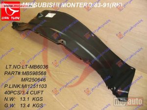 NOVI: delovi  POTKRILO PLASTICNO Desno Mitsubishi pajero 83-92 -dostupno