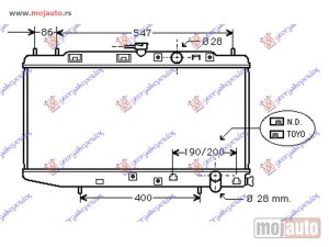NOVI: delovi  HLADNJAK MOTORA (325x658x16) Honda crx 86-90 -dostupno