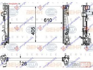 NOVI: delovi  HLADNJAK MOTORA 1.4 TURBO (120) (61x40.5x2.6) Alfa romeo giulietta 10- -dostupno