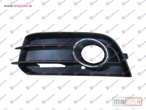 NOVI: delovi  RESETKA PREDNJEG BRANIKA (SA MAGLENKOM) (HROM OKVIR) Levo Audi a1 10-14 -dostupno