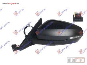 NOVI: delovi  RETROVIZOR ELEKTRICNI SA GREJACEM CRNI (MIGAVAC) (6 PIN) (KONVEKSNO STAKLO) Levo Audi a1 18- -dostupno