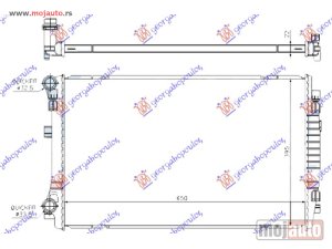 NOVI: delovi  HLADNJAK MOTORA 1.0 TSi/1.2/1.4 TFSi BENZIN / 1.6/2.0 TDi DIZEL (650x400) (LEMLJEN SPOJ) Audi q3 18- -dostupno
