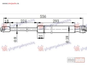 Glavna slika - AMORTIZER GEPEK VRATA (SPORTBACK) (557L-450N) Audi a3 3d/sportback 12-16 -dostupno - MojAuto