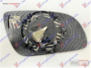 NOVI: delovi  STAKLO RETROVIZORA SA GREJACEM PLAVO -2007 (ASFERICNO) Levo Audi a8 02-09 -nedostupno