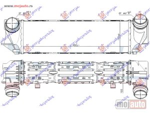 NOVI: delovi  HLADNJAK INTERKULERA 2.0 BENZIN (495x150x100) Bmw series 5 (f10/11) 10-13 -dostupno