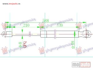 NOVI: delovi  AMORTIZER HAUBE (589L-360N) Dacia duster 10-17 -dostupno
