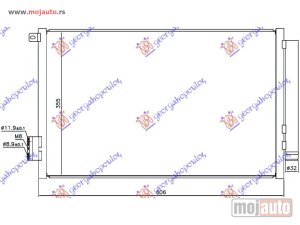 NOVI: delovi  HLADNJAK KLIME 1.4i 16V (570x350x16) Fiat 500 l 12-17 -dostupno