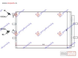 NOVI: delovi  HLADNJAK KLIME 2.2 TDCi (717x467) Ford transit 19- -dostupno