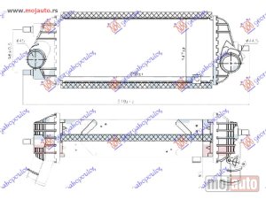NOVI: delovi  HLADNJAK INTERKULERA 1.7 CRDi DIZEL (350x147x85) Kia sportage 10-14 -dostupno