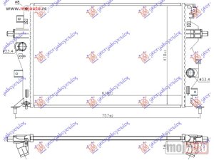 NOVI: delovi  HLADNJAK MOTORA 1.6 BENZIN/HIBRID (610x410x16) Hyundai ioniq 17- -dostupno