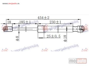 NOVI: delovi  AMORTIZER GEPEK VRATA (454L-350N) Kia soul 08-11 -dostupno