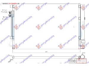 NOVI: delovi  HLADNJAK KLIME ZA SVE MODELE BENZIN (515x370x16) Kia rio h/b 14-17 -nedostupno