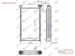 NOVI: delovi  GREJAC KABINE (135x245x26) Mercedes c class (c205/a205) coupe/cabrio 18-21 -dostupno