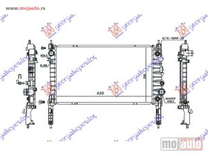 NOVI: delovi  HLADNJAK MOTORA 1.4 16v TURBO BENZIN (AUTO) (620x360x26) Chevrolet trax 13- -dostupno