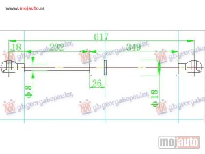 NOVI: delovi  AMORTIZER GEPEK VRATA (618L-370N) Chevrolet trax 13- -dostupno
